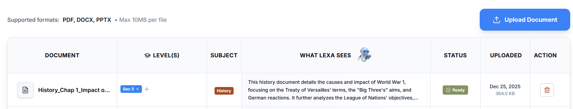 Adding level and subject metadata
