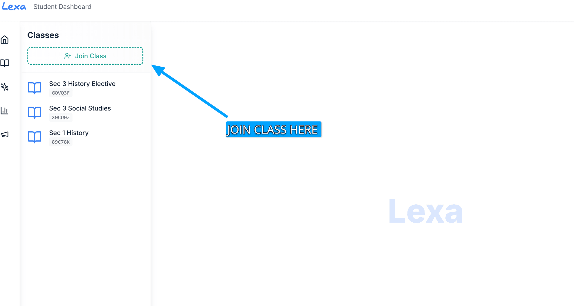 Student joining a class with class code
