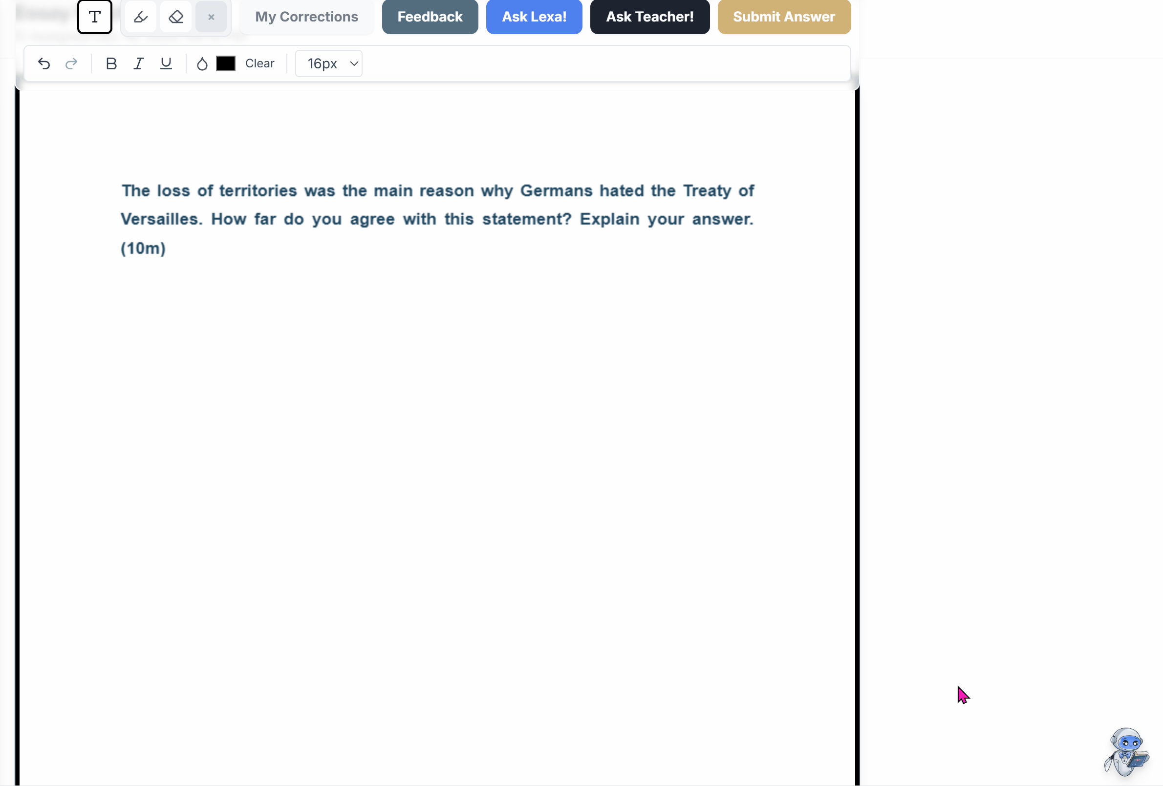 Ask Teacher Feature