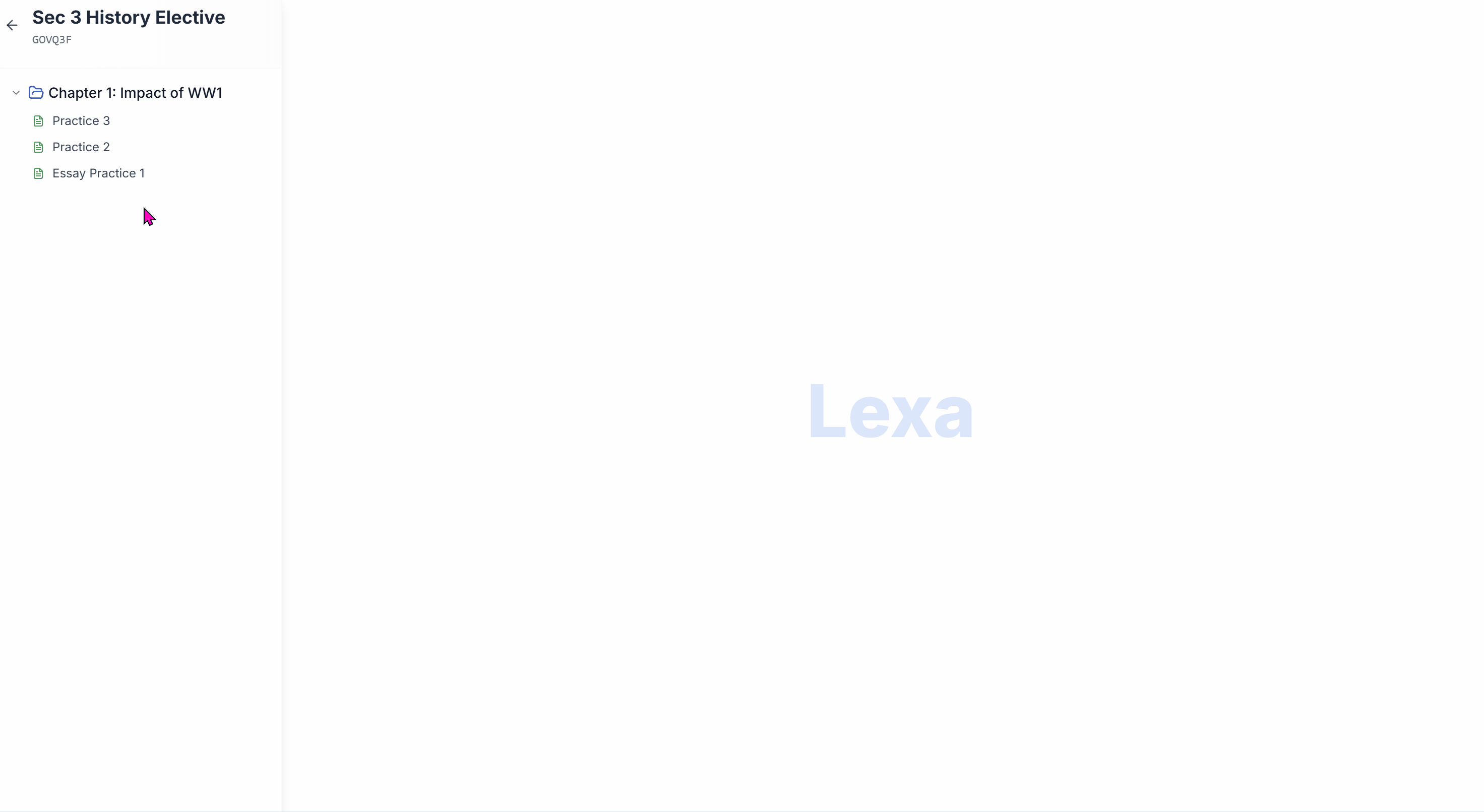 Student opening a textbox and typing answer
